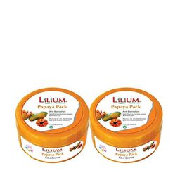 Lilium Women Pack Of 2 Yellow Papaya Glow Face Pack-39