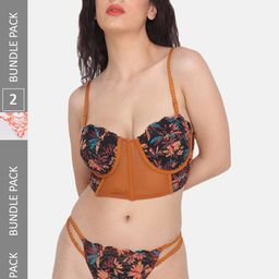 CURWISH Women Pack Of 2 Printed Anti-Microbial Ultra Soft Thong Briefs-image-20