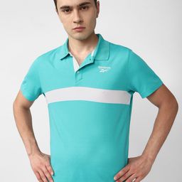 Reebok Striped Performance Polo Collar T-Shirt-image-71