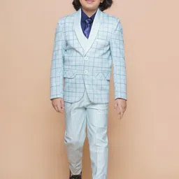 Aj DEZInES Boys 5 Pieces Checked Single-Breasted Party Suits-image-86