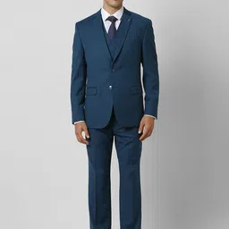 Van Heusen Men Textured Slim Fit Single-Breasted 3 Piece Suit-image-48