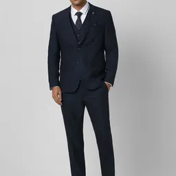 Van Heusen Men Self Design 3-Pc Single Breasted Suit-image-5