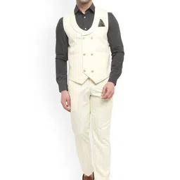 READYON Men Double-Breasted Two-Piece Suit-image-19