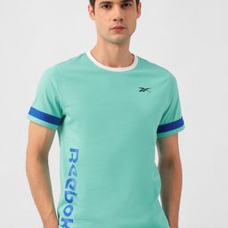 Reebok Wce 2 Brand Logo Printed Round Neck Pure Cotton Slim-Fit T-Shirt-image-23