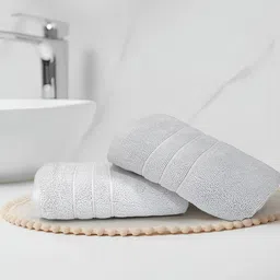Sassoon Grey 2 Pieces 650 GSM Cotton Highly Absorbent Hand Towel-image-16