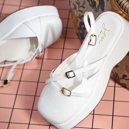 JM Looks Women Stylish Slingback Sandals with Buckle Detail-picture-30