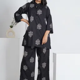 TULSILICIOUS Printed Pure Cotton Tunic With Trouser Co-Ords-picture-10