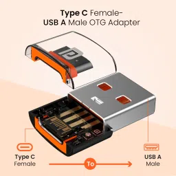 portronics Bridge X Type C to USB A Converter image 3