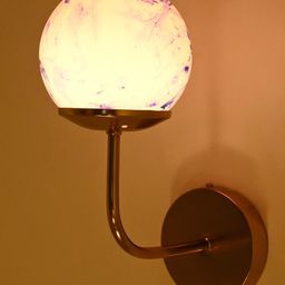 SOMIL Blue & White Printed Glass Cylinder Shaped Wall Lamp-image-51