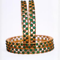 Luxury Gold Plated Pure Brass Bangles 2384C-1925 Stylish Traditional Bangle-image-50