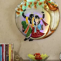 TOUGHCRAFTS Red Metal Rk Jhula Wall Decor-image-43