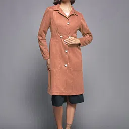 Miss Chase Women Washed Longline Tailored Jacket-image-26