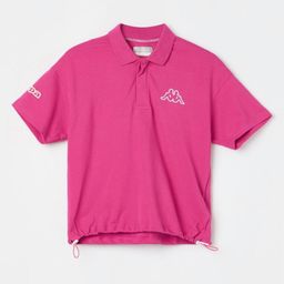 Kappa Girls Solid Polo Collar Cotton T-shirt-image-6