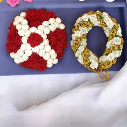 GADINFASHION Pack of 2 Women Flower BunJuda Gajra-59
