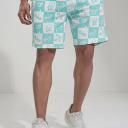 HIGHLANDER Men Humour and Comic Printed Mickey Mouse Loose Fit High-Rise Shorts-image-32