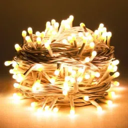 160 LEDs 9.5 m White, Yellow Steady, Flickering String Rice Lights-13