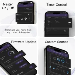 iotics Smart Touch Switch for 4 Lights, Remote, Mobile App, Alexa & Google Home Smart Switch image 3