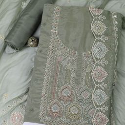 Meena Bazaar Floral Embroidered Sequinned Unstitched Dress Material-image-64