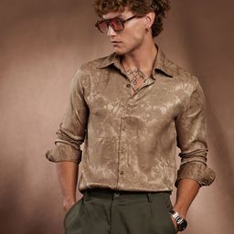 Campus Sutra Flora-Textured Self Design Comfort Regular Fit Casual Shirt-image-92