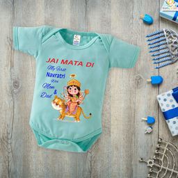 Babywish Navratri Special Printed Pure Cotton Bodysuit-image-100