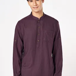 indus route by Pantaloons Men Printed Thread Work Pathani Kurta-image-58