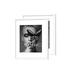 Art Street White Set of 2 Wood Document Wall Photo Frames for Certificates & Home Decor-53