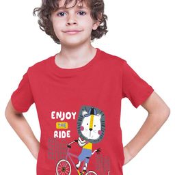 TeeSlix Unisex Red Tshirts-2