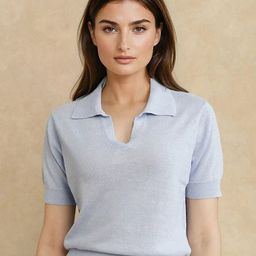 RAREISM Women Polo Collar Pockets T-shirt-39