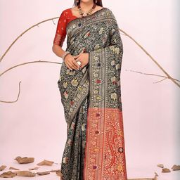 Moda Rapido Woven Design Zari Silk Cotton Kanjeevaram Saree-picture-32