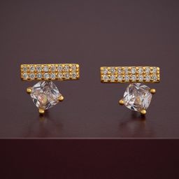 Kushal's Fashion Jewellery 92.5 Sterling Silver Gold-Plated Classic Studs-image-75