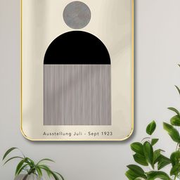 SAF Black & Grey BAUHAUS Printed Wooden Wall Art-image-82