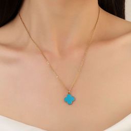 SALTY Clover Gold-Plated Pendant Necklace-image-48