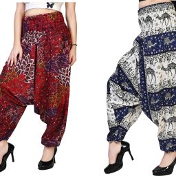 Printed Rayon Women Harem Pants-image-65