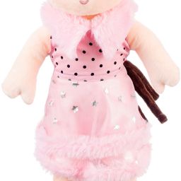 Soft Doll Toy for Kids - Soft Doll For Baby Girl in Exclusive Dress With Pony- 45 cm-image-40