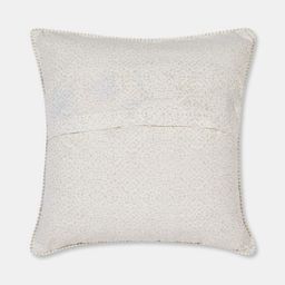 Fabindia Gulab Beige & White Floral Printed Cotton Square Cushion Cover-12