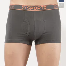 Sporto by Macho Pack Of 3 Combed Cotton Trunks-picture-27