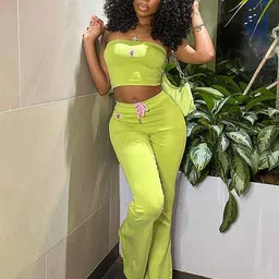 LULU & SKY Tube Top With Trouser Co-Ords-image-23