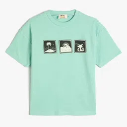 Koton Boys Graphic Printed Round Neck Cotton T-shirt-picture-39