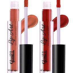 GLAM21 Set Of 2 Lip Art Non Transfer Liquid Lipstick - 3 g Each-Nude Adore-Pink Spore-0