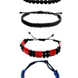 Dynamic Retail Global Women Set of 4 Beaded Wraparound Bracelets-picture-41