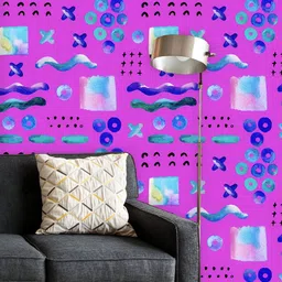 ArtzFolio Printed UV-Resistant Anti-Bacterial Abstract Watercolor Shapes Peel & Stick Wallpaper-image-66