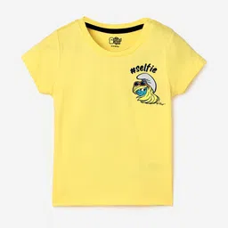 The Souled Store Girls Graphic Printed Round Neck Cotton T-shirt-image-79