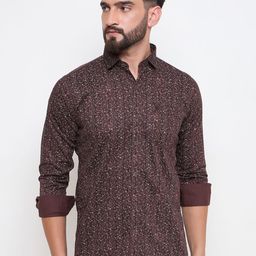 Duke Men Slim Fit Floral Opaque Printed Casual Shirt-image-95