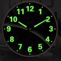 M T BROTHERS Radium Black Printed Contemporary Wall Clock-11