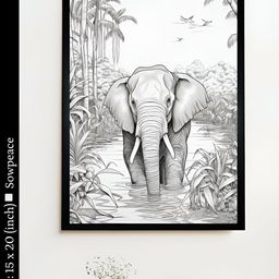 SOWPEACE White & Black 1 Piece Canvas Birds and Animals Wall Photographs-image-91