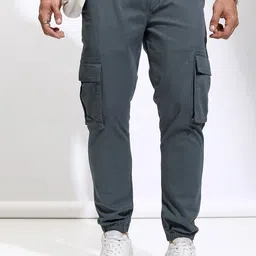 HIGHLANDER Men Slim Fit Easy Wash Joggers Trousers-image-90