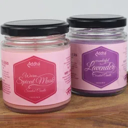 Shraddha Creation Pink & Purple 2 pieces Jar Candle-14