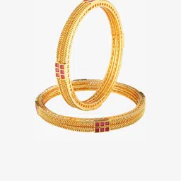 Anouk Set Of 4 24CT Gold-Plated Stone-Studded Bangles image 3