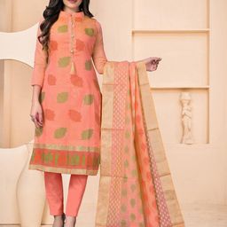 ODETTE Women Floral Regular Kurta with Trousers & With Dupatta-image-40