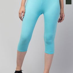 Attire Zone Women Pack Of 2 Skinny Fit Capris-image-84